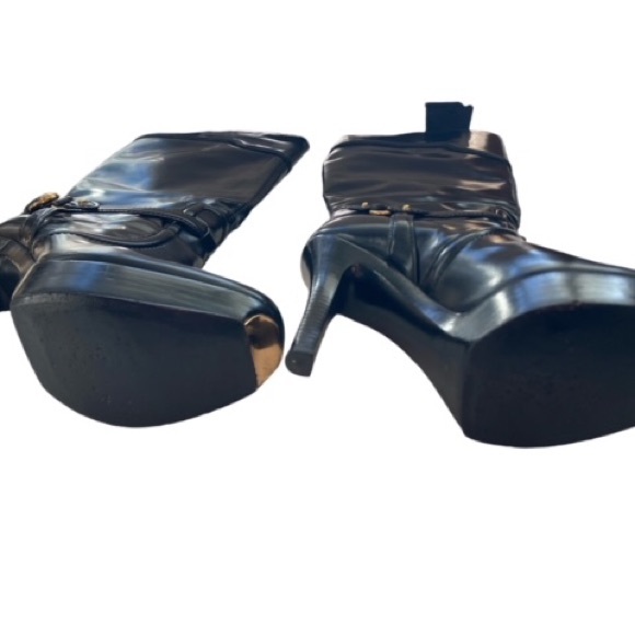 RARE GUCCI LEATHER PLATFORM BOOTS - Picture 6 of 6